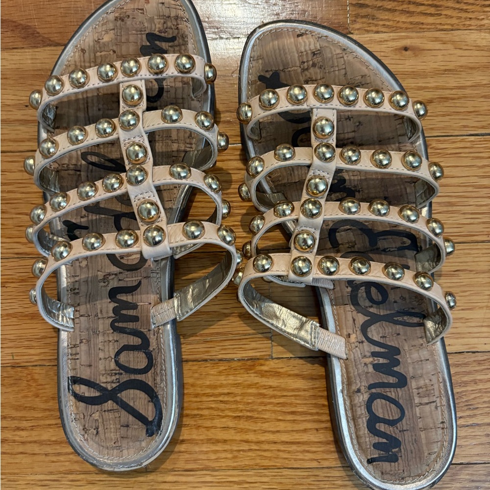 Sam Edelman Gold Studded Women's Sandals